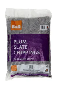 Blooma Plum 10-30mm Slate Decorative chippings, Large Bag, 0.3m²