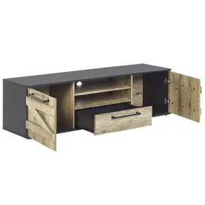 Beliani Industrial TV Stand Light Wood SALTER