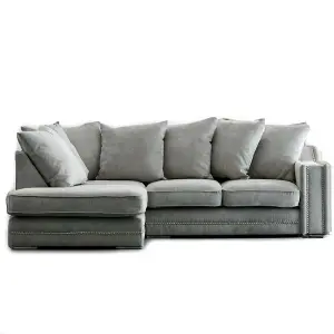 Kensington Deluxe Chenille Corner Sofa 3 - 4 Seater L Shaped Corner Sofa Left Hand Facing Seal