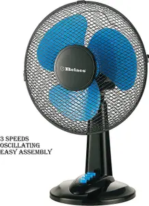 Belaco 12" Desk Fan - Table Fan -  Blue / Black