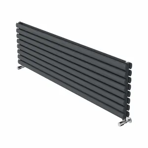 Right Radiators 1600x472 mm Horizontal Vertical Oval Column Radiator Double Panel Rads Anthracite