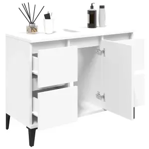 Berkfield Sink Cabinet White 80x33x60 cm Engineered Wood