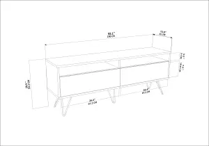 Flay Modern Tv Stand Tv Unit -White&Beige