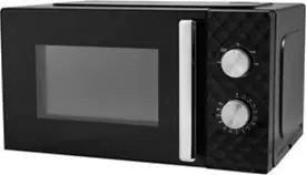 Electricals Black 17L Diamond Texture Manual Microwave - Black