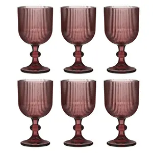 Arbnore Drinking Glass Set (Set of 6) Pink