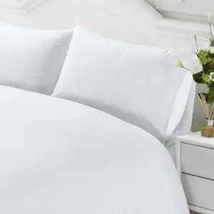 400 Thread Count 100% Egyptian Cotton Duvet Cover Set Bed Linen Bedding White