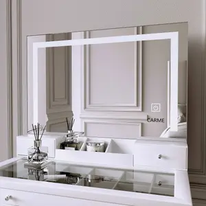 Madison x Nikita White LED Mirror Dressing Table and Mirror Jewellery Cabinet Set