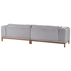 Beliani Traditional 4 Seater Sofa Grey VENG