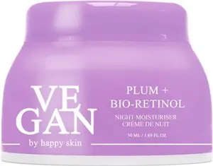 Vegan By Happy Skin PLUM + BIO-RETINOL Night Moisturiser 50Ml