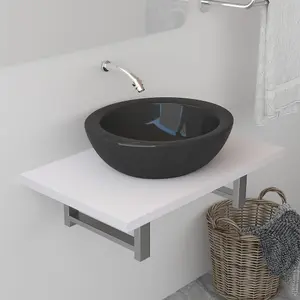 Berkfield Bathroom Wall Shelf for Basin White 60x40x16.3 cm