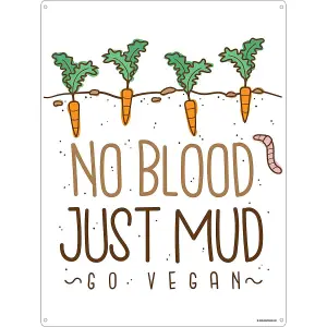 Grindstore No Blood Just Mud Tin Sign White (One Size)