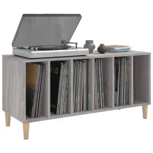 vidaXL Record Cabinet Grey Sonoma 100x38x48 cm Engineered Wood