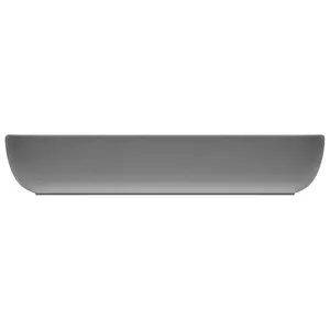 Belfry Bathroom Mcneely 380mm W Ceramic Rectangular Sink Light Grey