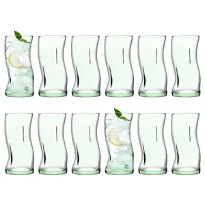 Pasabahce Aware Amorf Recycled Highball Glasses - 400ml - Green - Pack of 12