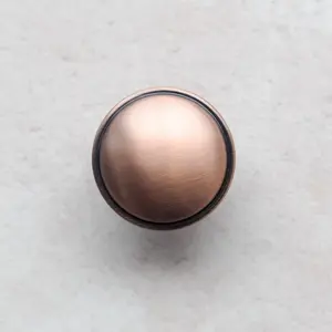 35mm Copper Cabinet Knob Brushed Antique Rose Gold Kitchen Cupboard Door Drawer Pull Handle Wardrobe Furniture Replacement