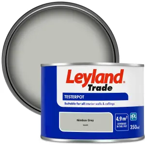 Leyland Trade Vinyl Matt Walls & Ceilings Emulsion Paint Nimbus Grey (10A03) 350ml Tester