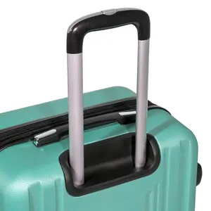 3-Piece Lightweight Teal ABS Luggage Set with Spinner Wheels - Travel Cases 20 24 28 Inches