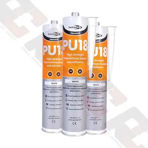 3 Tubes of PU18 Polyurethane Adhesive Sealant White 310ml Tube