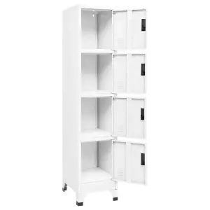 Berkfield Locker Cabinet White 38x45x180 cm Steel