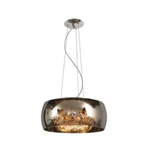 Lucide Pearl Modern Pendant Light 50cm - 6xG9 - Chrome