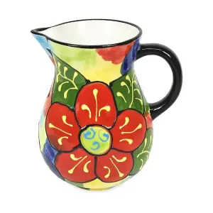 Classic Spanish Hand Painted Pattern Home Decor Medium Pourer Jug 1L Floral