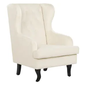 Wingback Chair ALTA Velvet Off-White