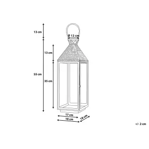 Beliani Modern Lantern BALI Metal Brass