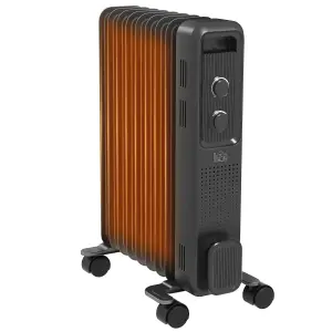 HOMCOM Oil Filled Radiator Portable Space Heater W/ 9 Fin, 3 Heat Settings