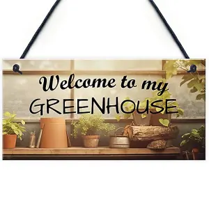 Red Ocean Novelty Greenhouse Sign Garden Sign Summerhouse Shed Sign Home Decor Gift Gardening Gift