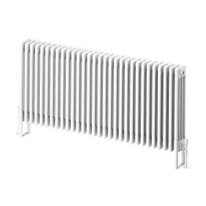 Braxton White Quadruple Horizontal Column Radiator - 600x1370mm