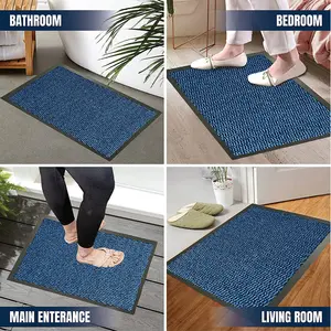 Caro Barrier Door Mat Blue / 50cm W x 80cm L