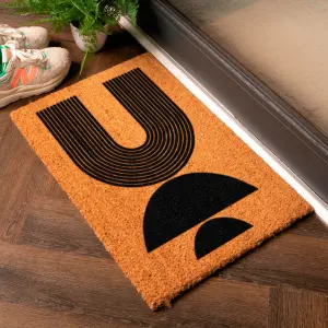 Abstract Half Moons Design Doormat