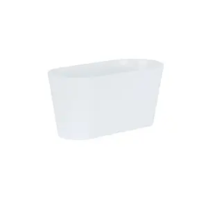 Wham Set 4 Studio 30cm Oval Plastic Trough Ice White