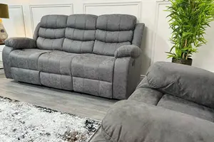 PS Global Brooklyn 3+1+1 Fabric Reclining Sofa Set