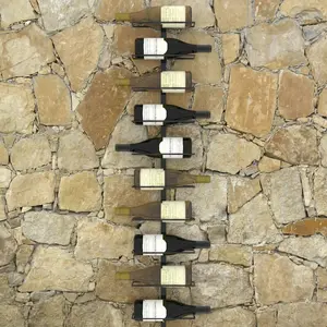 Janssen 10 Bottle Wall Mounted Wine Rack Black