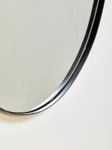 Interiors by Premier Wall Mirror With Black Finish Frame, Versatile Large Wall Mirror, Functional Mirror With Mirrored Surface