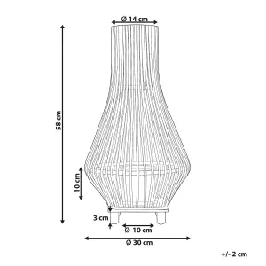 Beliani Rustic Lantern LEYTE Wood Black