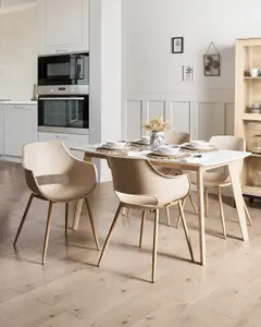 Beliani Minimalist Set of 4 Chairs MILLERS Beige