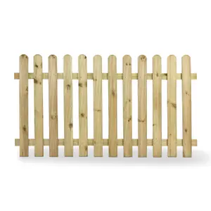 Blooma Mekong Pressure treated Wooden Picket fence (W)1.8m (H)1m