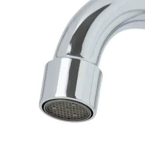 Savo Chrome effect Kitchen Twin lever Tap