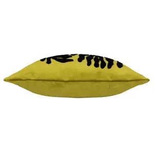 furn. Maldive Botanical Velvet Tufted Feather Filled Cushion