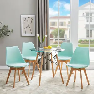 Nero Upholstered Side Chair (Set of 4) Pale Blue