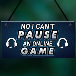 Funny Gamer Gift Gaming Sign For Boys Bedroom Man Cave Gift For Men