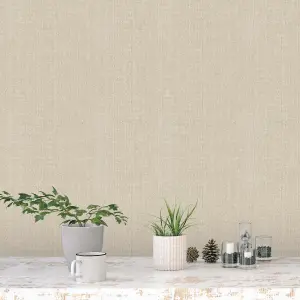 Galerie Bazaar Beige Moss Stripe Smooth Wallpaper