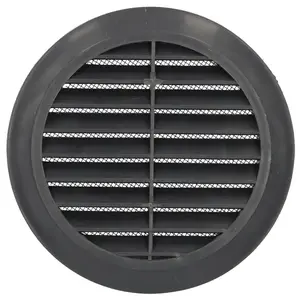 Mini Round Air Vent Grille 70mm Ventilation Cover with Flange and Fly Screen (Graphite Grey)