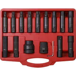 16-Piece TRX Male Female Hex Impact Socket Bit Set for Commercial Vehicles