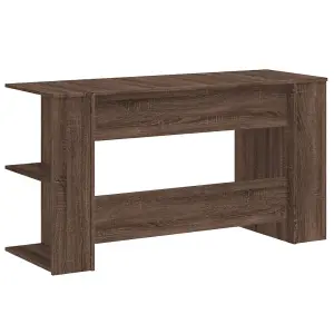 Berkfield Desk Brown Oak 140x50x75 cm Engineered Wood