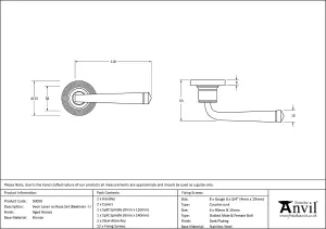 From The Anvil Aged Bronze Avon Round Lever on Rose Set (Beehive) - Unsprung