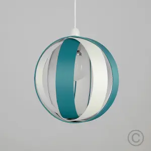 ValueLights J90 Blue Modern Fabric Globe Ceiling Pendant Light Shade