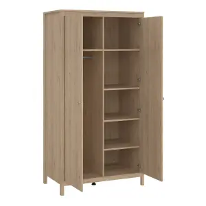 Madrid Wardrobe with 2 Doors in Jackson Hickory Oak